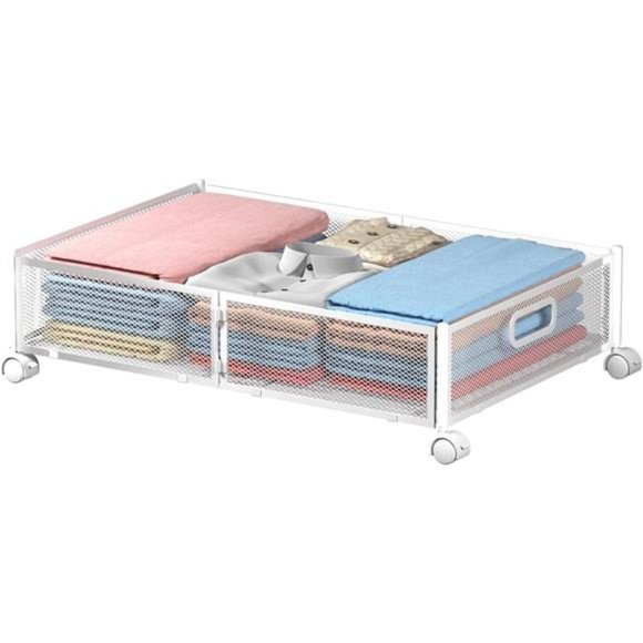 Under Bed Storage Containers, Under Bed Shoe Storage With Wheels, Foldable - Picture 1 of 6